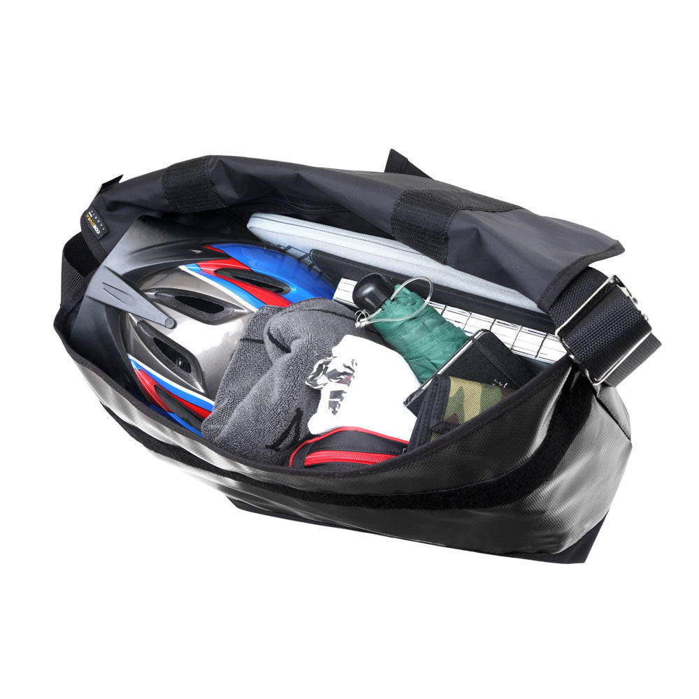 Vinyl Vintage Messenger Bag (LG) Black - Manhattan Portage