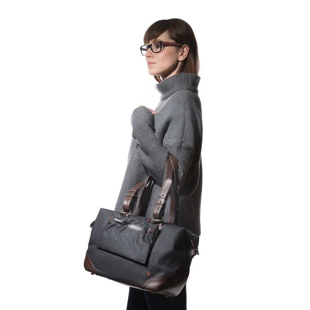 Lafayette Waxed Duffel Bag (M) Black - Manhattan Portage