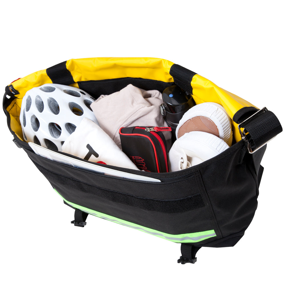 Pro Bike Messenger Bag with Stripes (LG) Black - Manhattan Portage