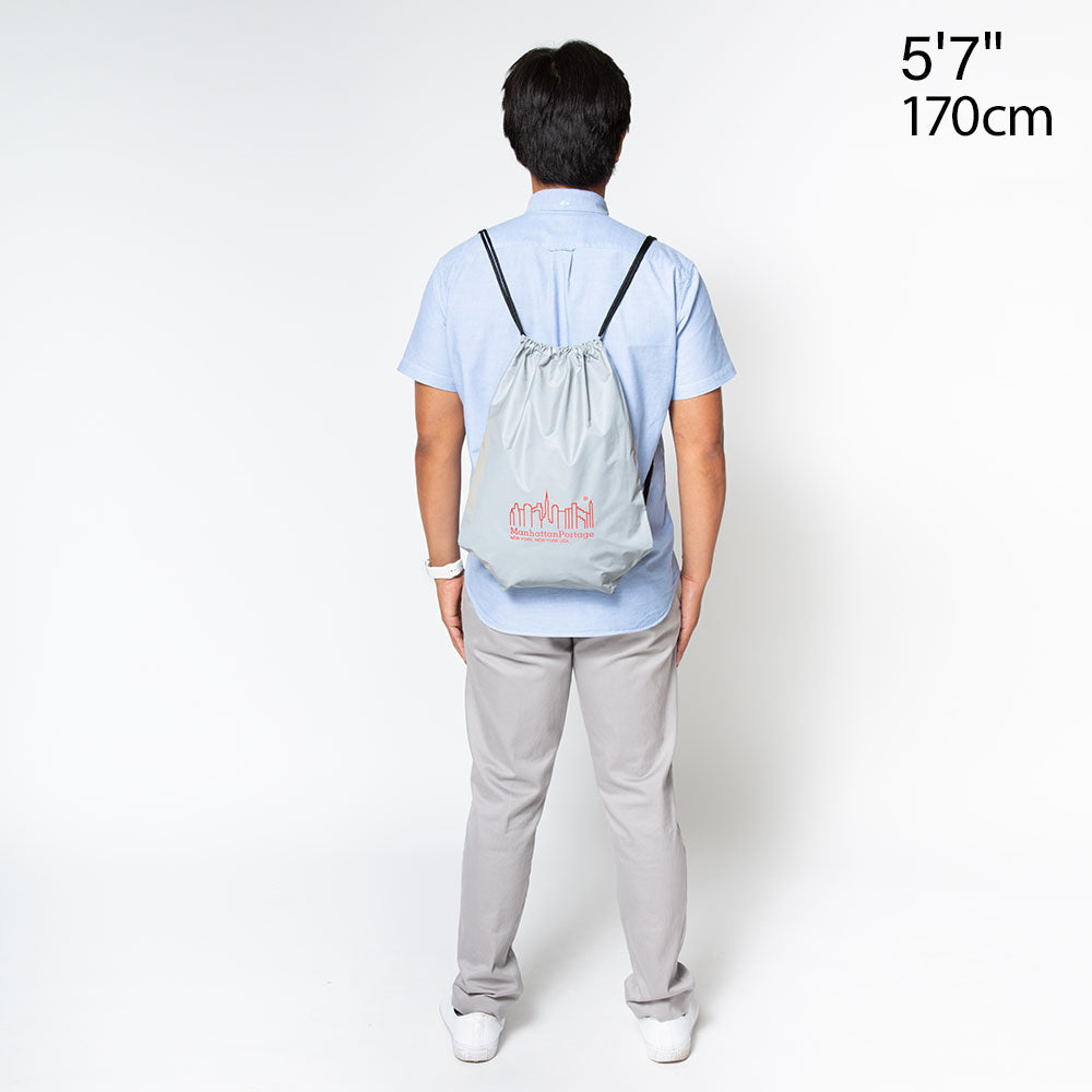 Luminosity Drawstring Bag Silver - Manhattan Portage