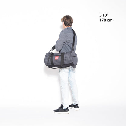 Herringbone Chelsea Drum Bag Grey - Manhattan Portage