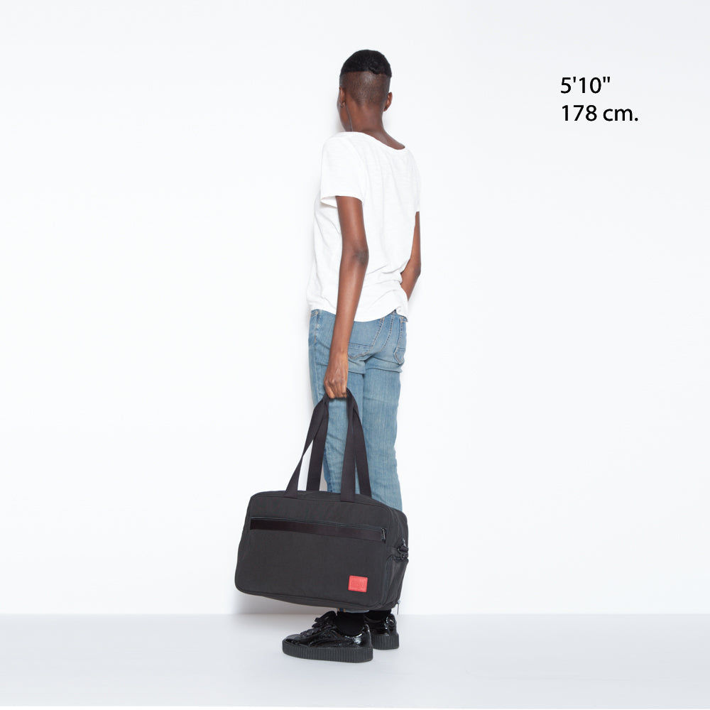 Waxed Nylon Amboy Tote Black - Manhattan Portage