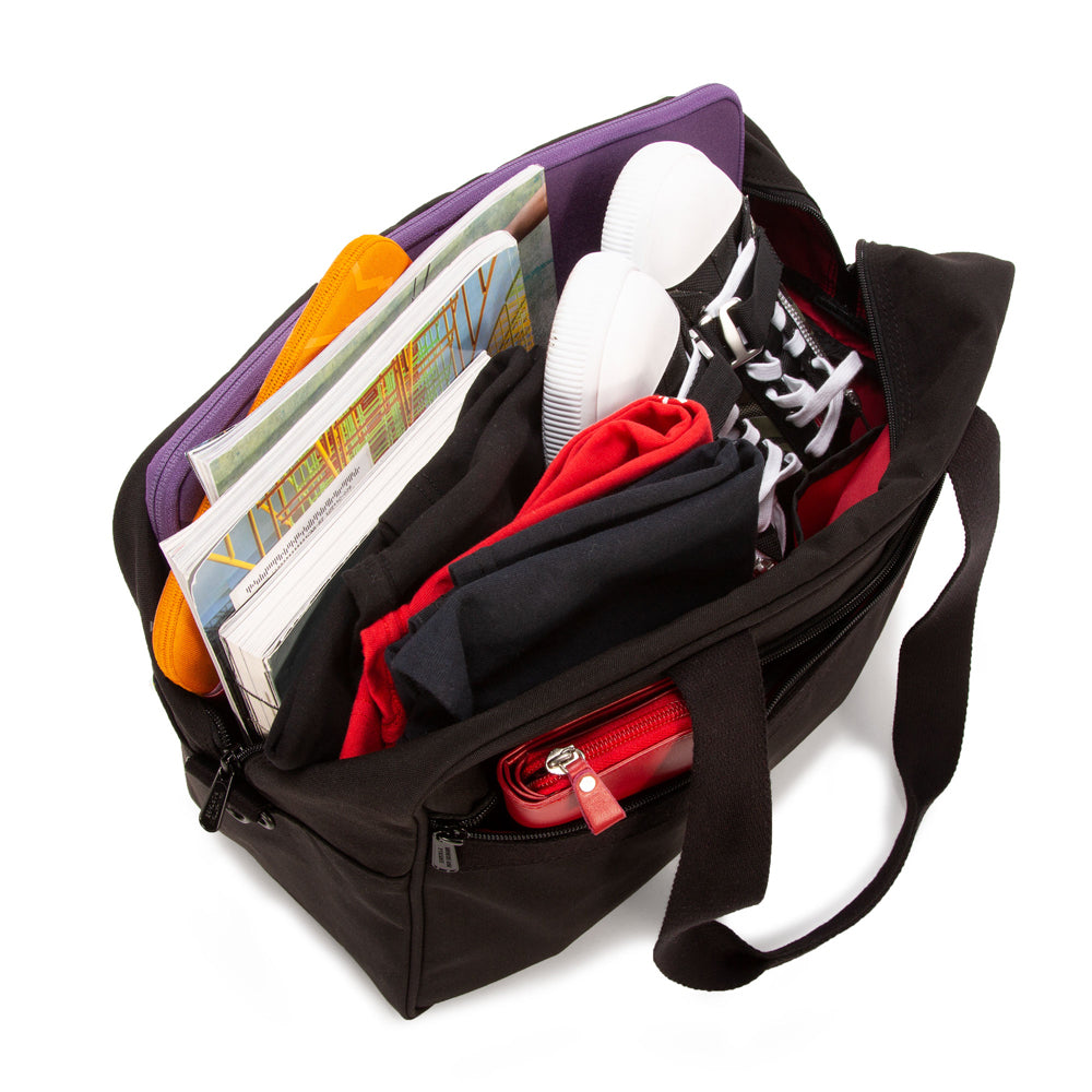 Waxed Nylon Amboy Tote Black - Manhattan Portage