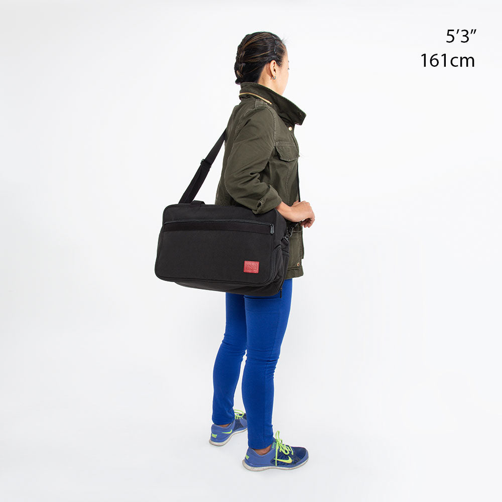 Waxed Nylon Amboy Tote Black - Manhattan Portage