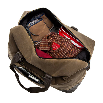 Lafayette Waxed Duffel Bag (L) Dark Brown - Manhattan Portage