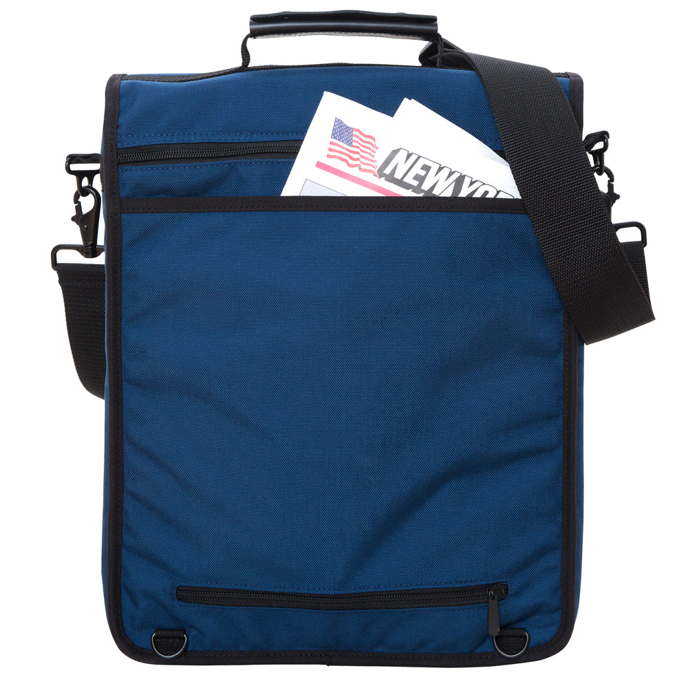 Commuter Laptop Bag (17 in.) With Back Zipper Navy - Manhattan Portage