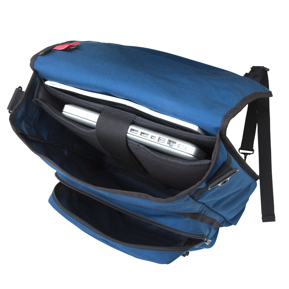 Commuter Laptop Bag (17 in.) With Back Zipper Navy - Manhattan Portage