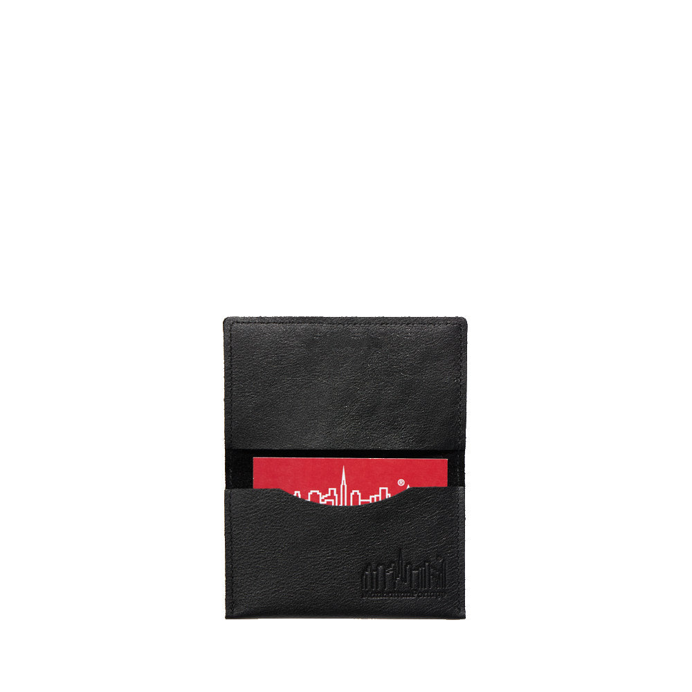 Leather Card Case Black - Manhattan Portage