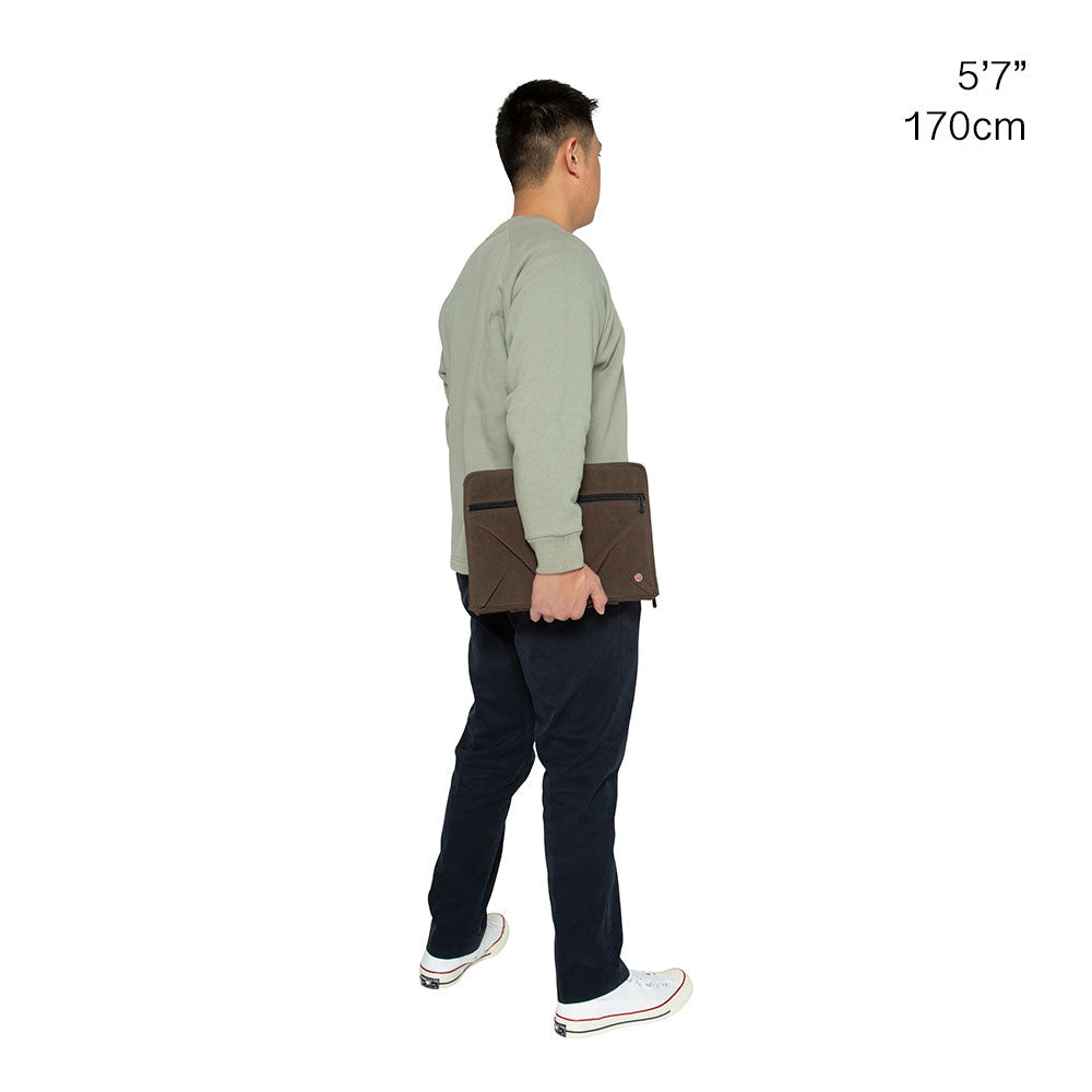 Waxed Nylon Woodlawn Portfolio Dark Brown - Manhattan Portage
