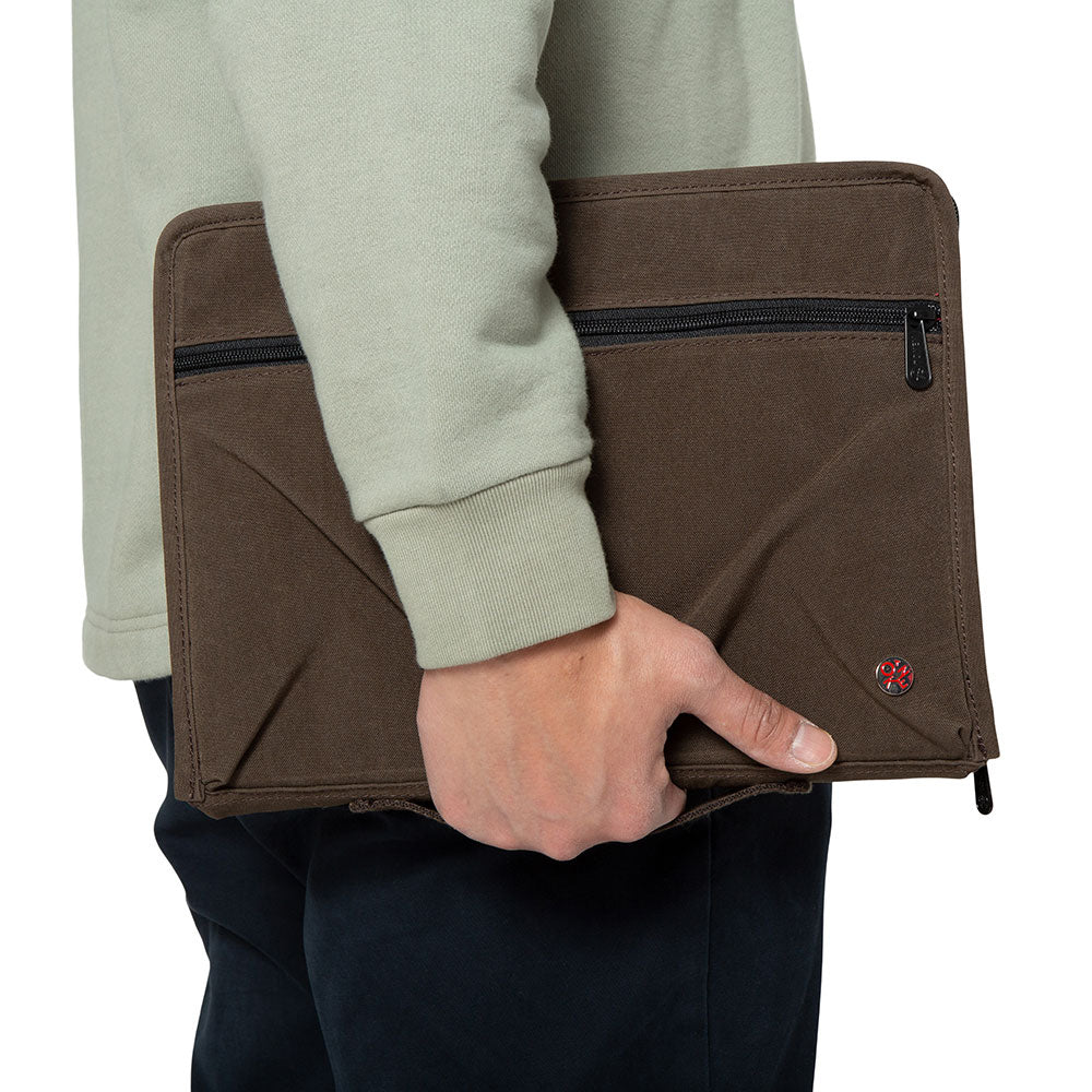 Waxed Nylon Woodlawn Portfolio Dark Brown - Manhattan Portage