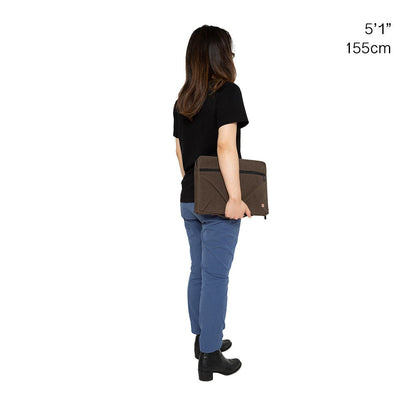 Waxed Nylon Woodlawn Portfolio Dark Brown - Manhattan Portage