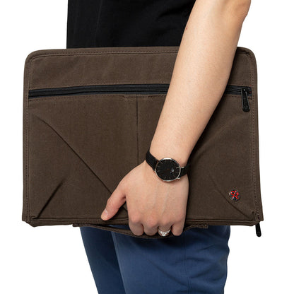 Waxed Nylon Woodlawn Portfolio Dark Brown - Manhattan Portage