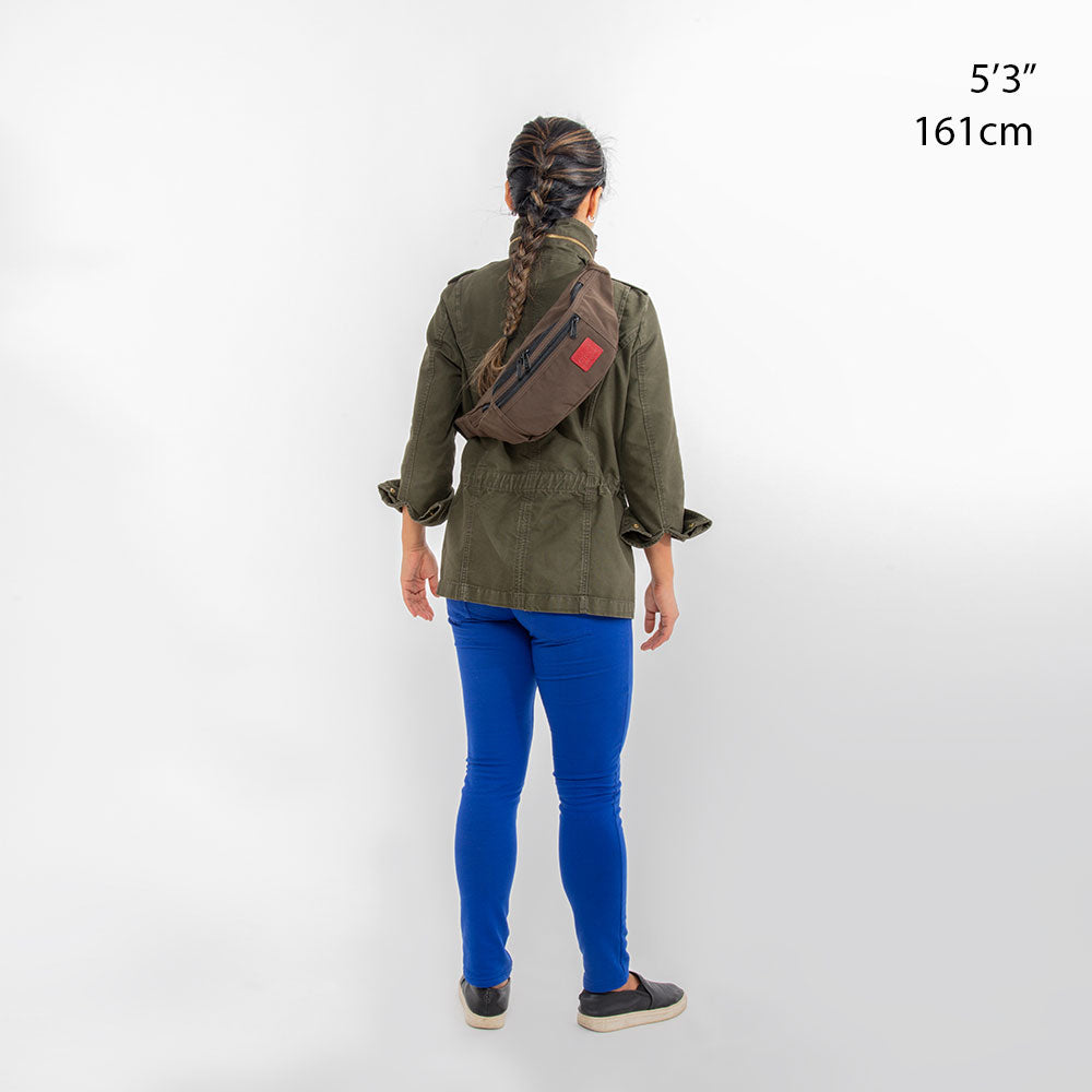 Waxed Nylon Alleycat Waist Bag Dark Brown - Manhattan Portage