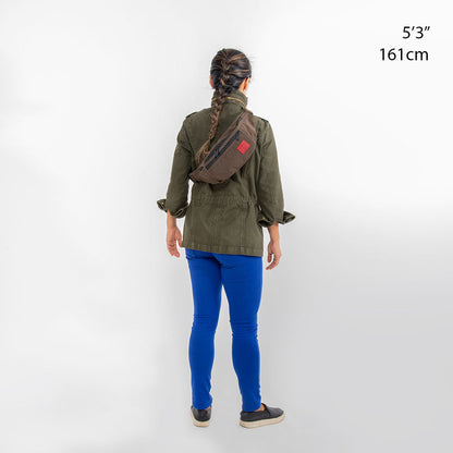 Waxed Nylon Alleycat Waist Bag Dark Brown - Manhattan Portage