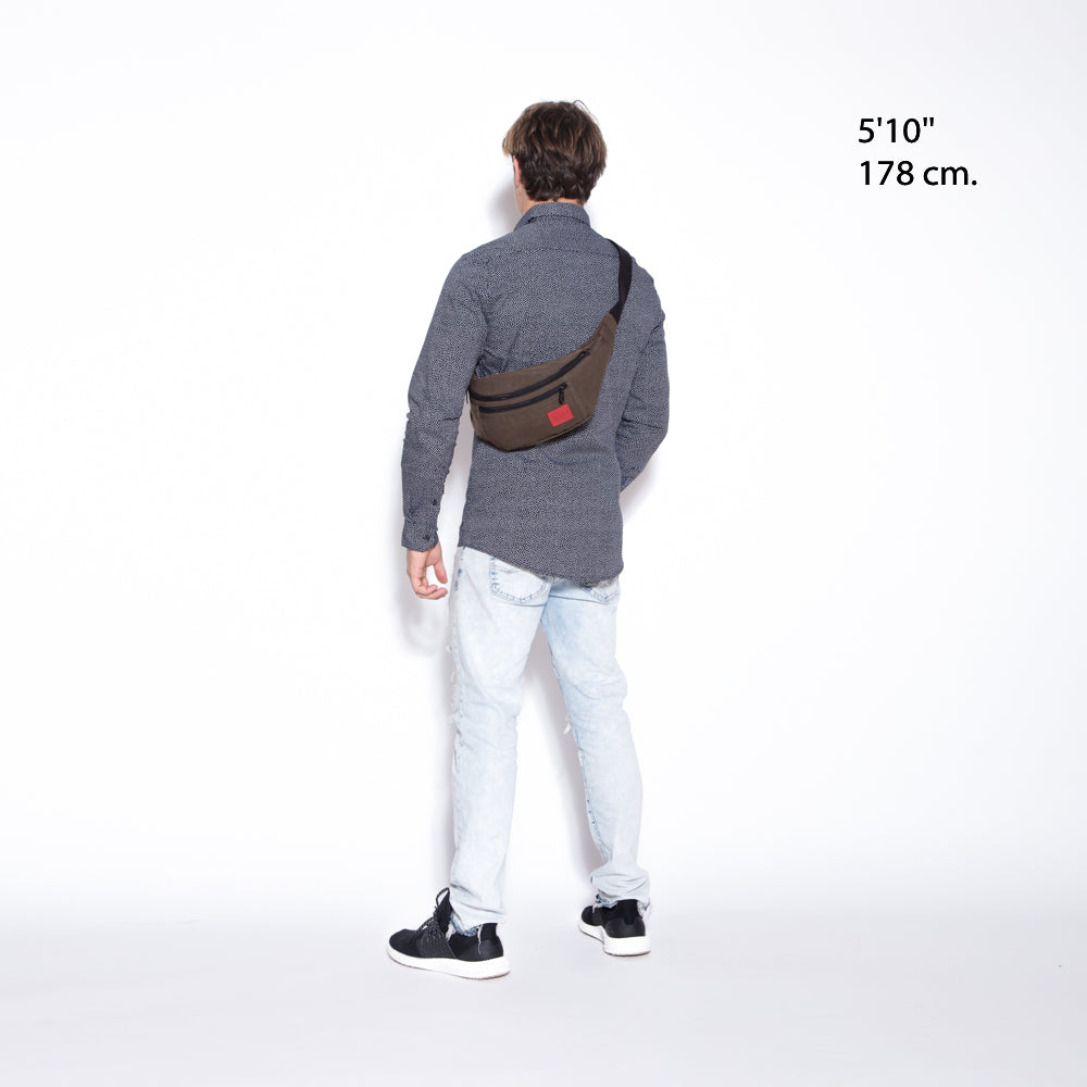 Waxed Nylon Alleycat Waist Bag Dark Brown - Manhattan Portage
