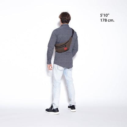 Waxed Nylon Alleycat Waist Bag Dark Brown - Manhattan Portage