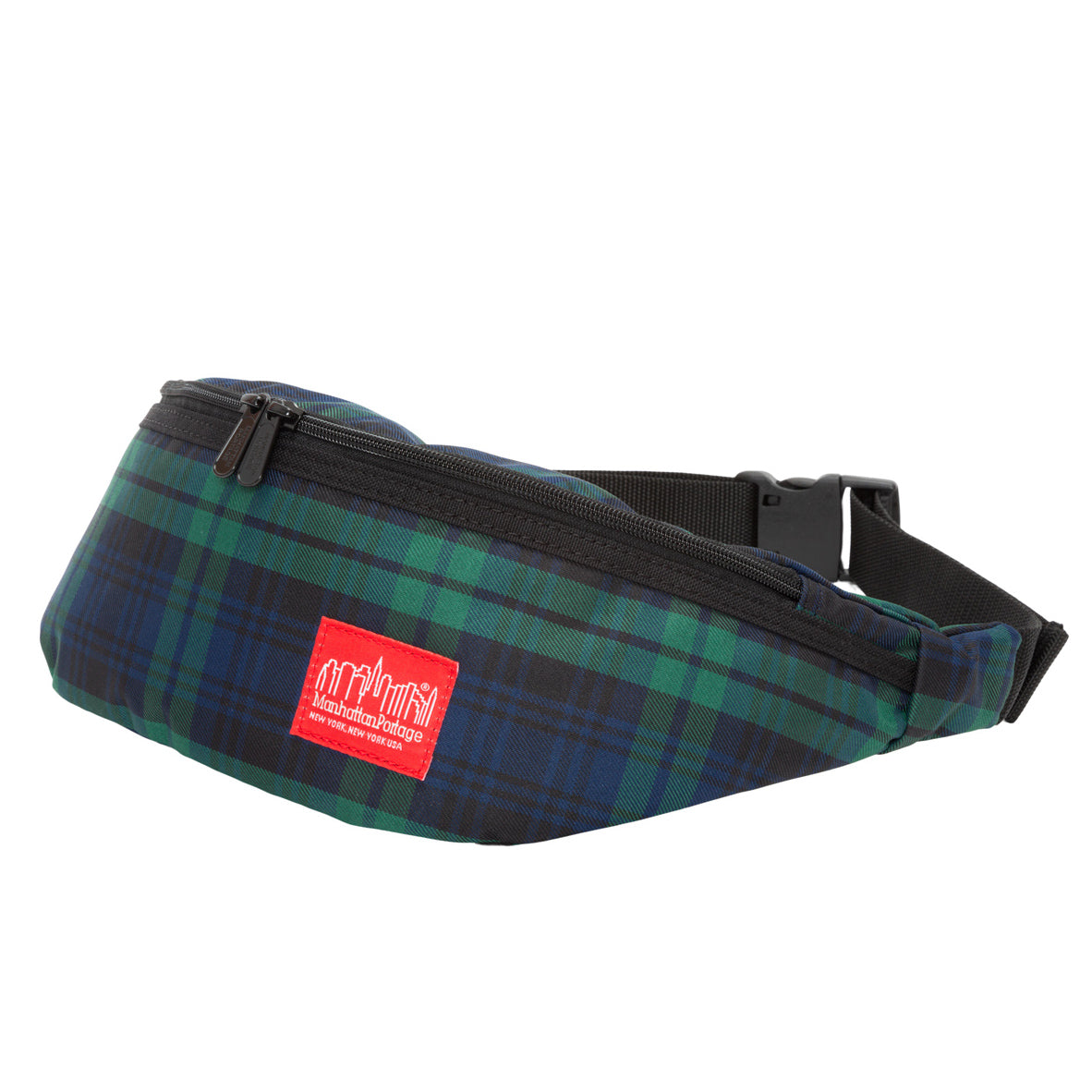 Plaid Brooklyn Bridge Waist Bag Green - Manhattan Portage