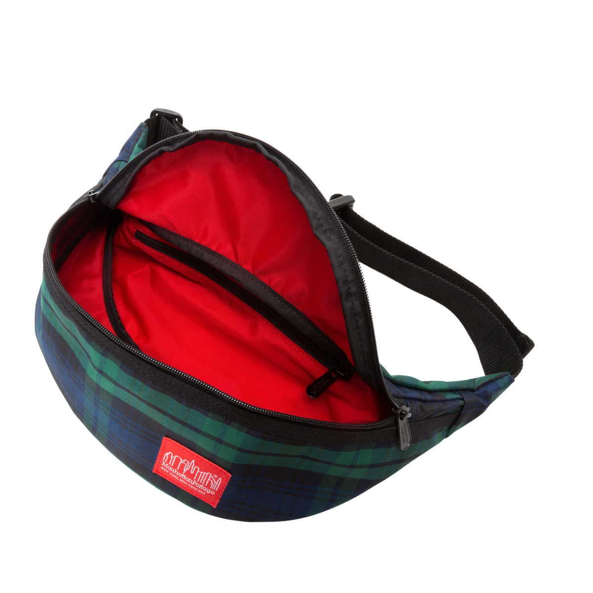 Plaid Brooklyn Bridge Waist Bag Green - Manhattan Portage