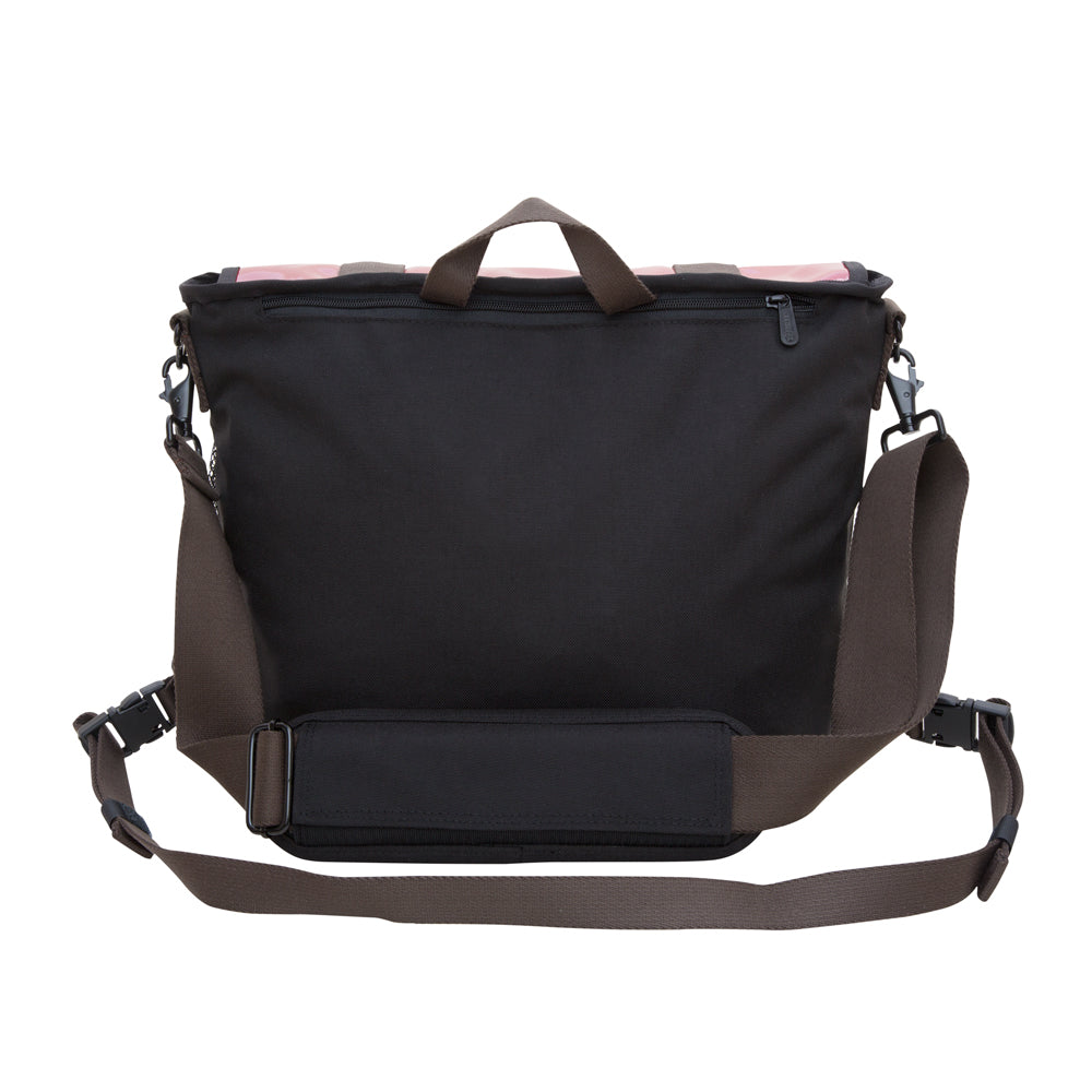 Lorimer Enamel Messenger Bag (M) Black - Manhattan Portage