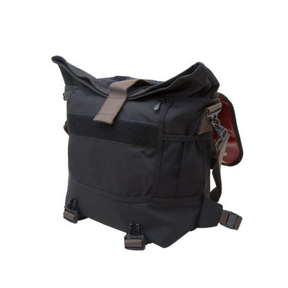 Lorimer Enamel Messenger Bag (M) Black - Manhattan Portage