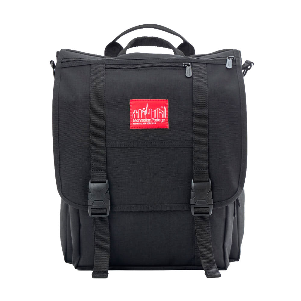 Commuter Laptop Bag (17") W/ Back Zipper Ver. 2 Black - Manhattan Portage