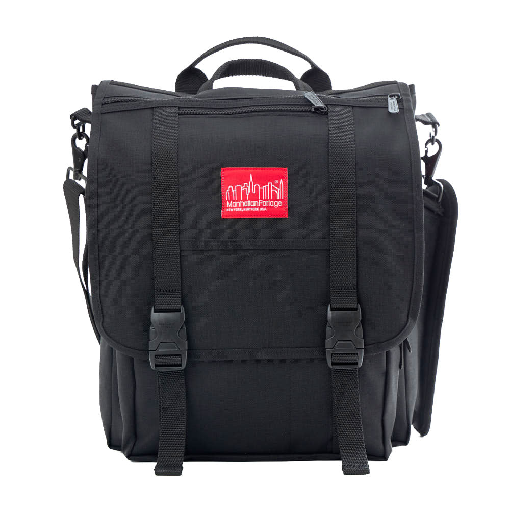 Commuter Laptop Bag (17") W/ Back Zipper Ver. 2 Black - Manhattan Portage