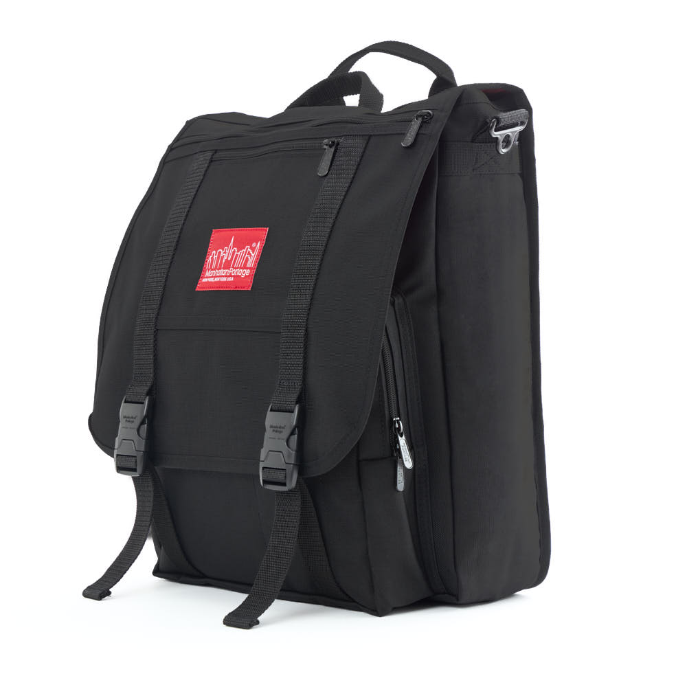 Commuter Laptop Bag (17") W/ Back Zipper Ver. 2 Black - Manhattan Portage