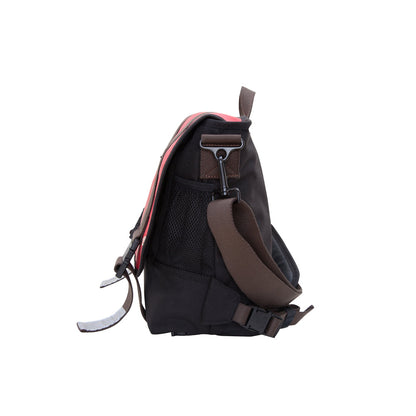Lorimer Matt Vinyl Messenger Bag(M) Red - Manhattan Portage