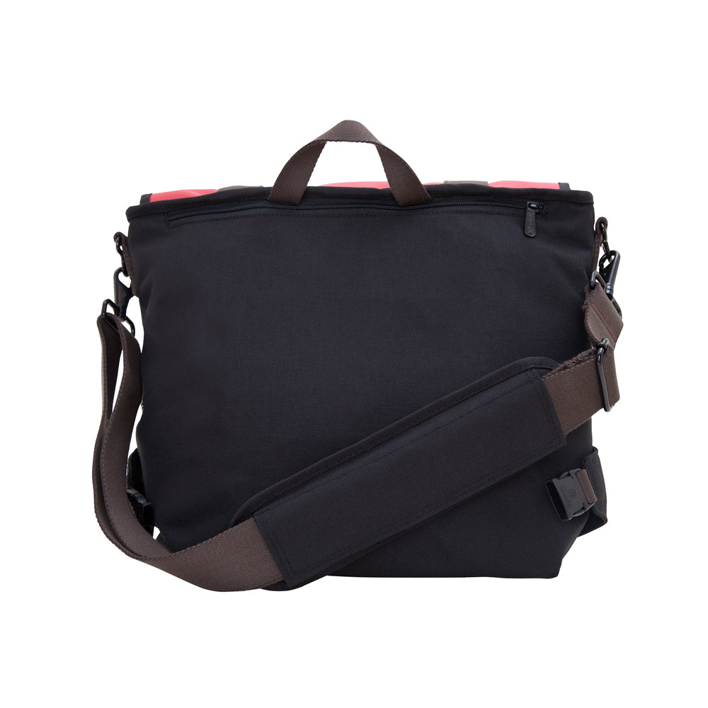Lorimer Matt Vinyl Messenger Bag(M) Red - Manhattan Portage
