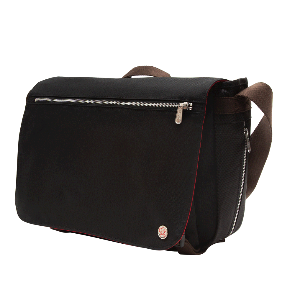 Waxed Nylon Whitehall Laptop Bag Black - Manhattan Portage