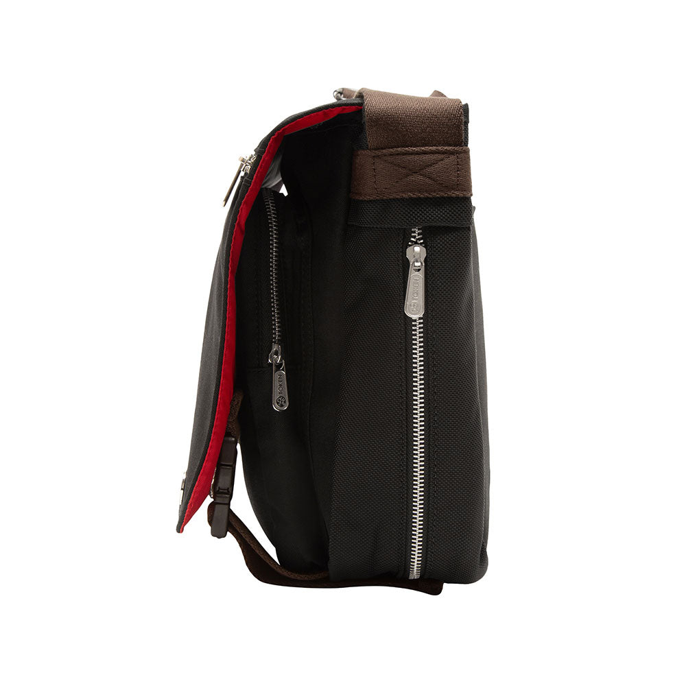 Waxed Nylon Whitehall Laptop Bag Black - Manhattan Portage