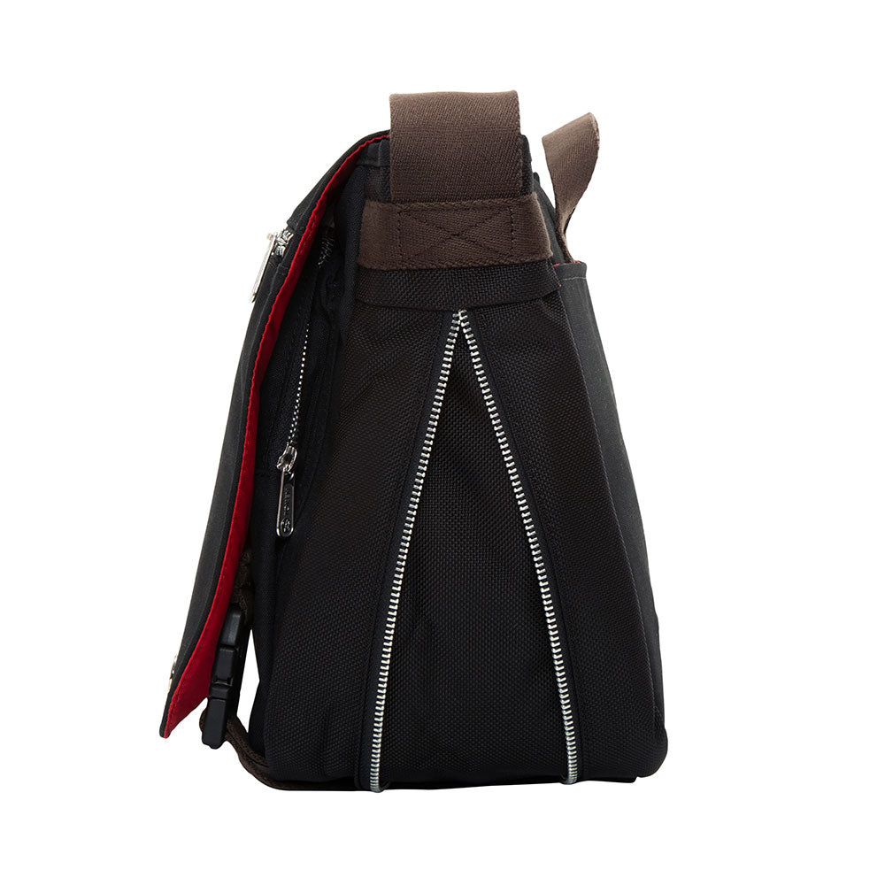 Waxed Nylon Whitehall Laptop Bag Black - Manhattan Portage