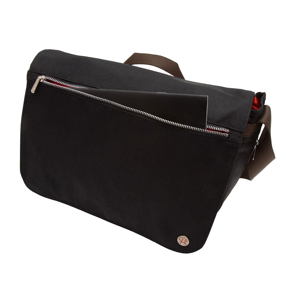 Waxed Nylon Whitehall Laptop Bag Black - Manhattan Portage
