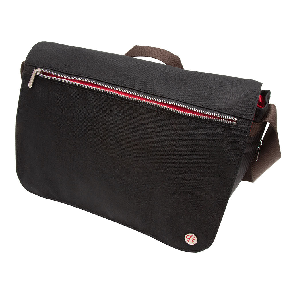 Waxed Nylon Whitehall Laptop Bag Black - Manhattan Portage