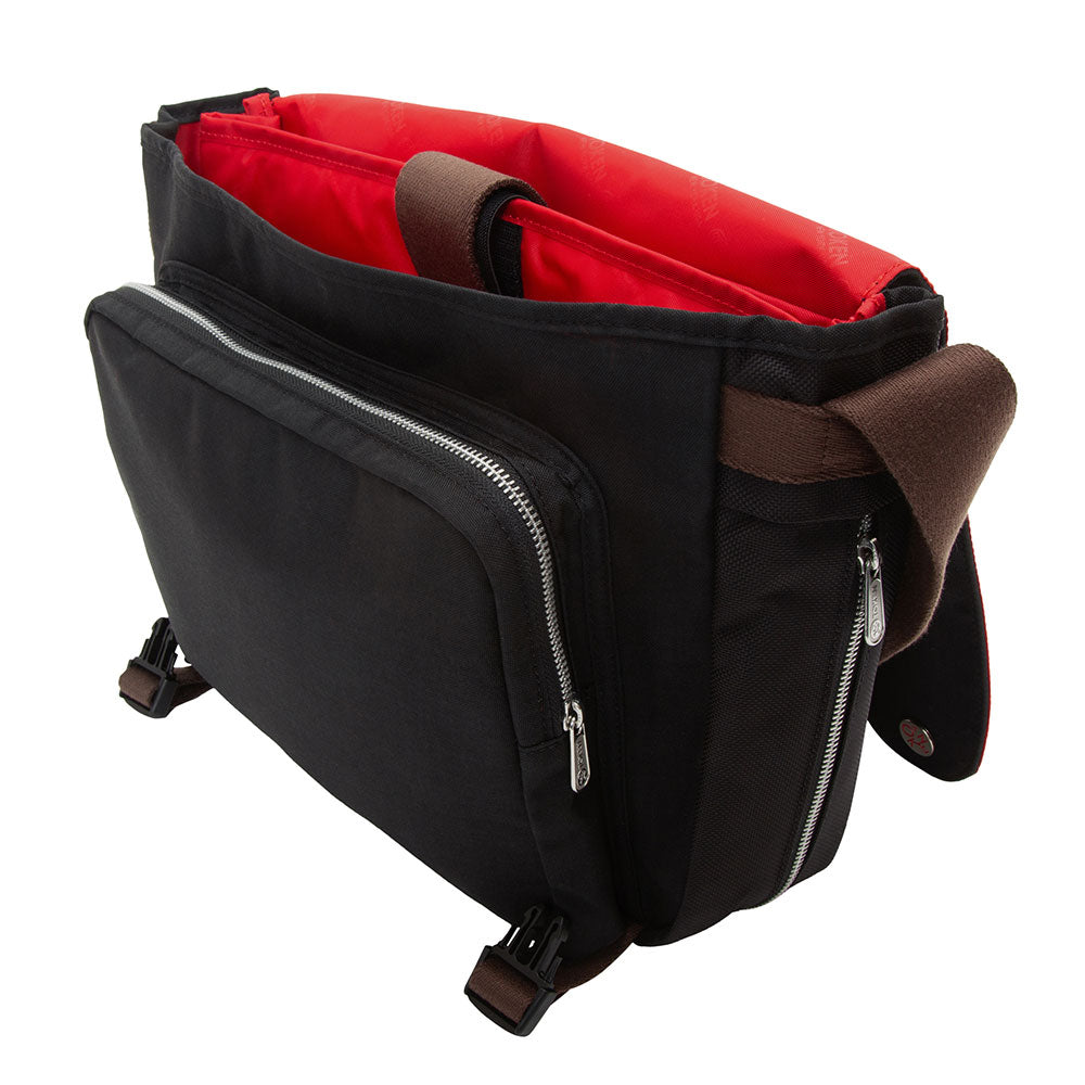 Waxed Nylon Whitehall Laptop Bag Black - Manhattan Portage