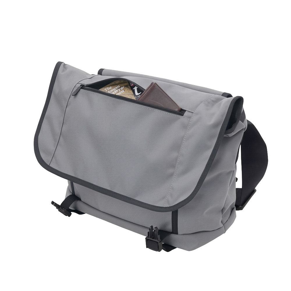Willoughby Messenger Bag W/Handle Grey - Manhattan Portage
