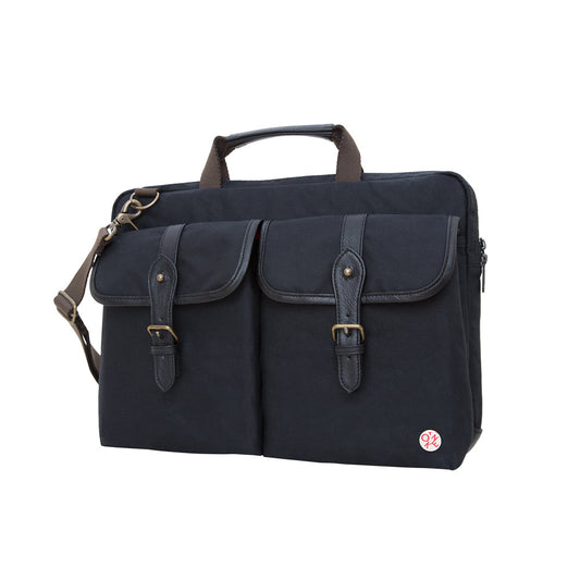 Waxed Knickerbocker Laptop Bag (15") BLK/BLK - Manhattan Portage