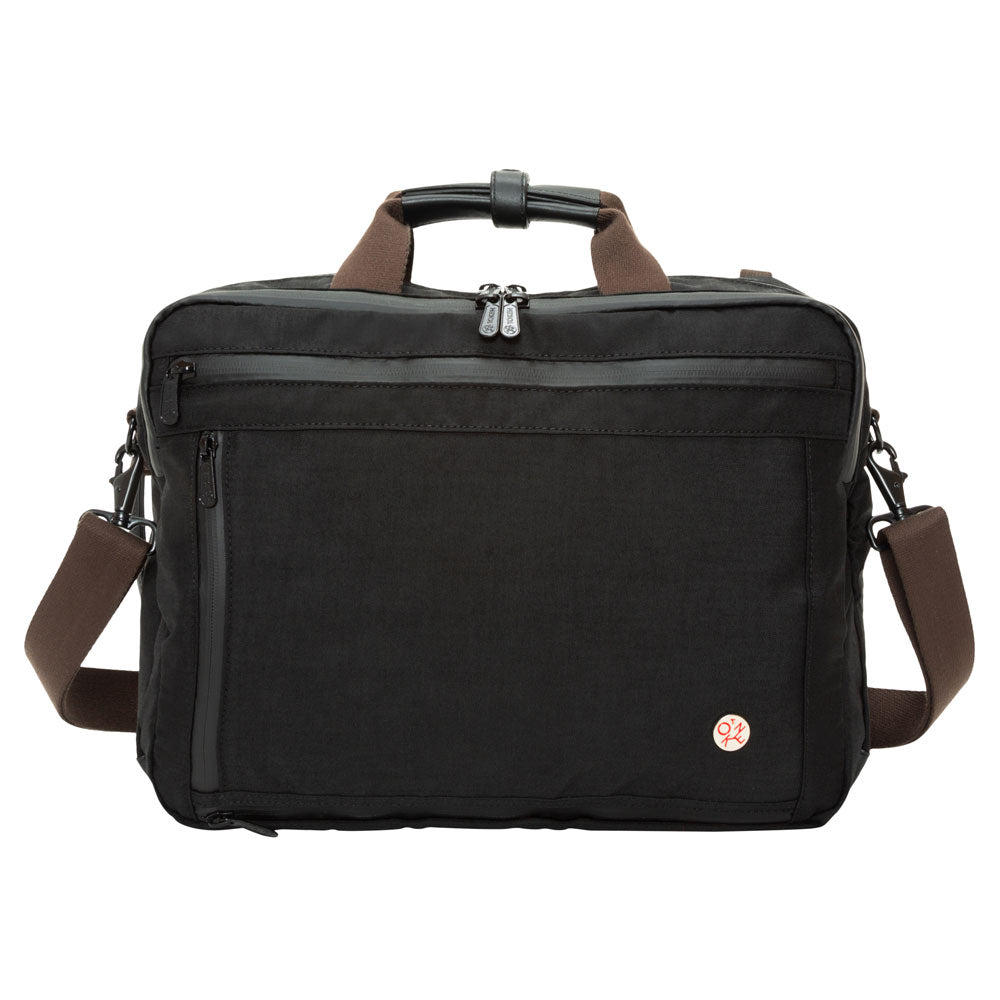 Waxed Nylon Saratoga Briefcase Black - Manhattan Portage