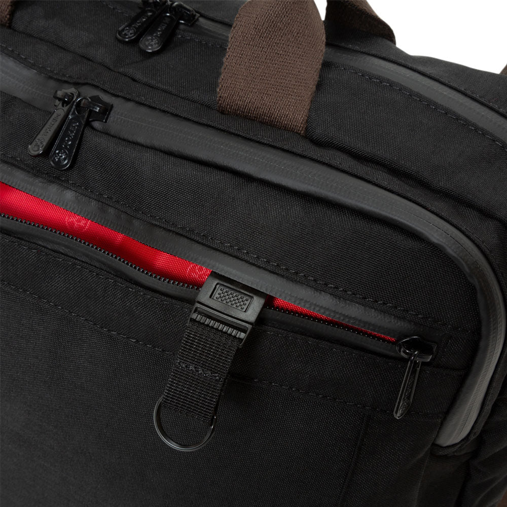 Waxed Nylon Saratoga Briefcase Black - Manhattan Portage