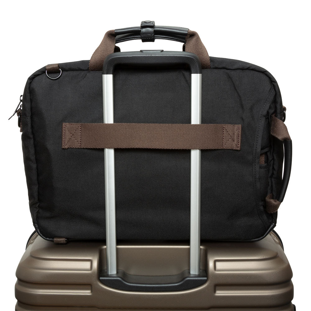 Waxed Nylon Saratoga Briefcase Black - Manhattan Portage