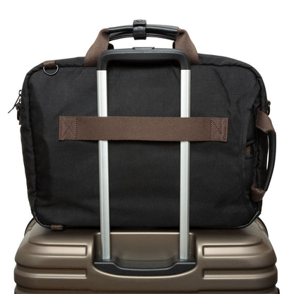 Waxed Nylon Saratoga Briefcase Black - Manhattan Portage