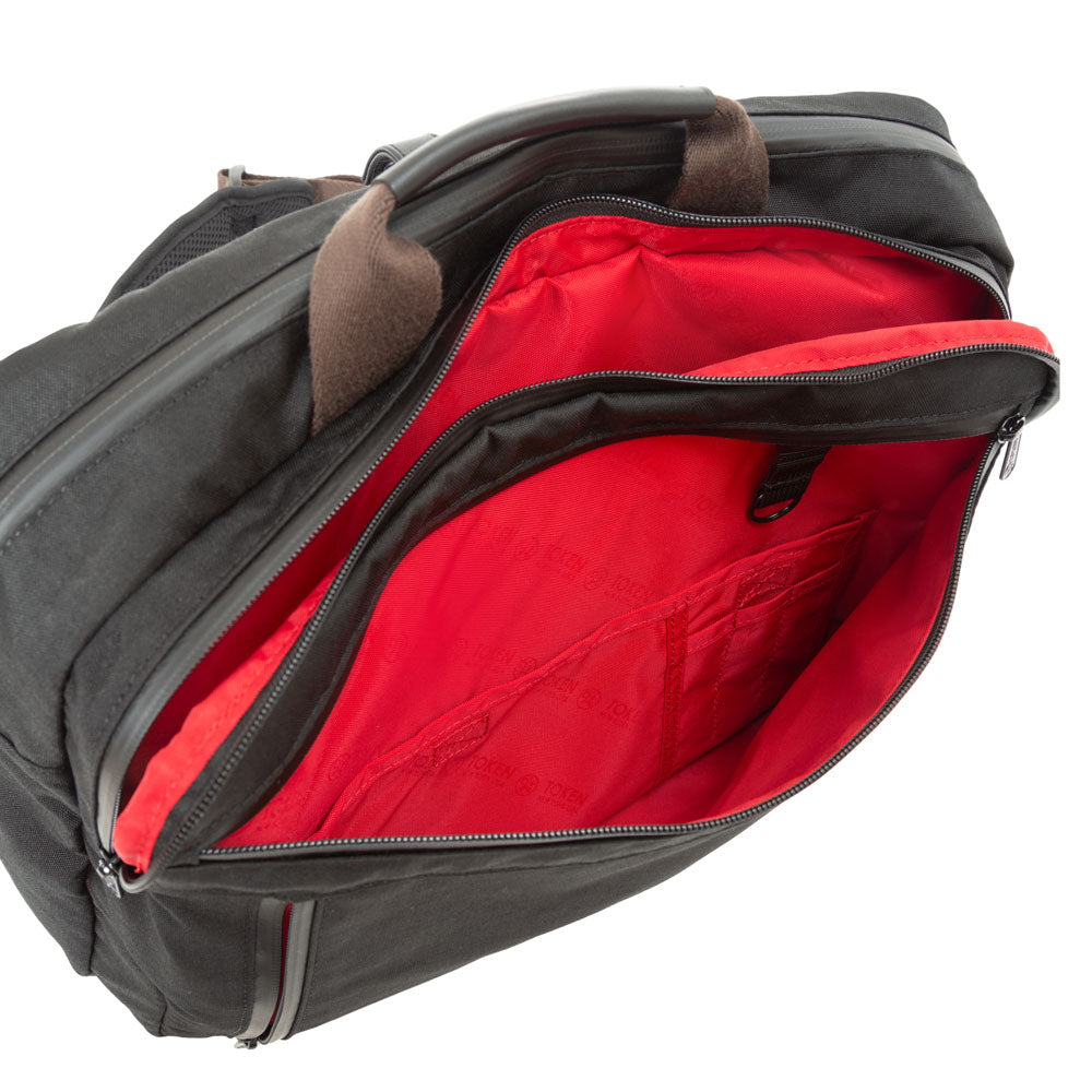 Waxed Nylon Saratoga Briefcase Black - Manhattan Portage
