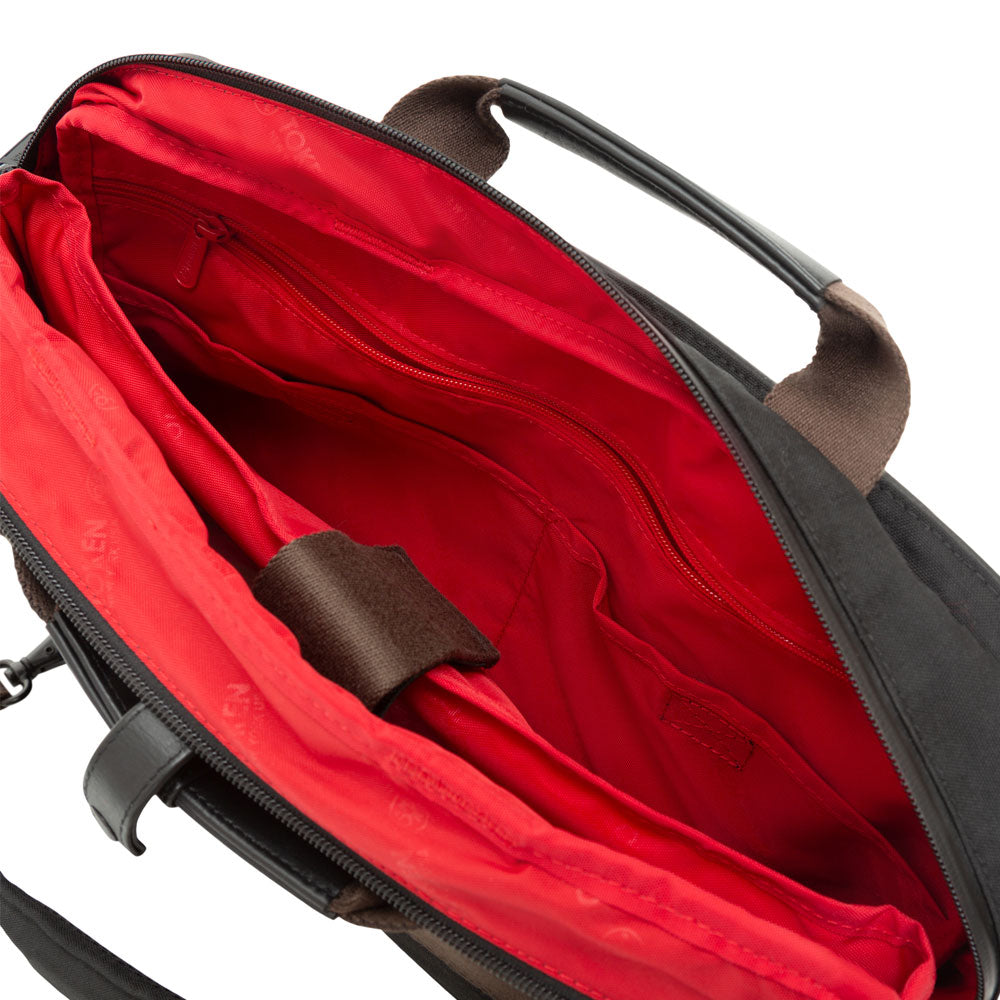 Waxed Nylon Saratoga Briefcase Black - Manhattan Portage