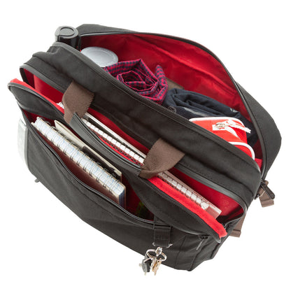 Waxed Nylon Saratoga Briefcase Black - Manhattan Portage