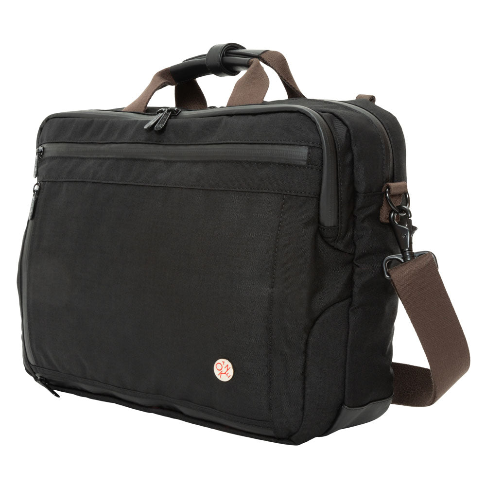 Waxed Nylon Saratoga Briefcase Black - Manhattan Portage