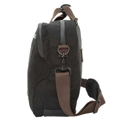 Waxed Nylon Saratoga Briefcase Black - Manhattan Portage