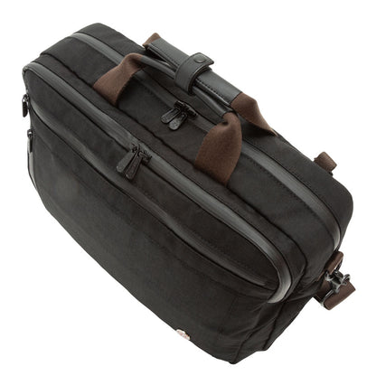 Waxed Nylon Saratoga Briefcase Black - Manhattan Portage