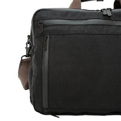 Waxed Nylon Saratoga Briefcase Black - Manhattan Portage