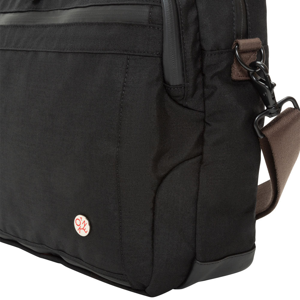 Waxed Nylon Saratoga Briefcase Black - Manhattan Portage
