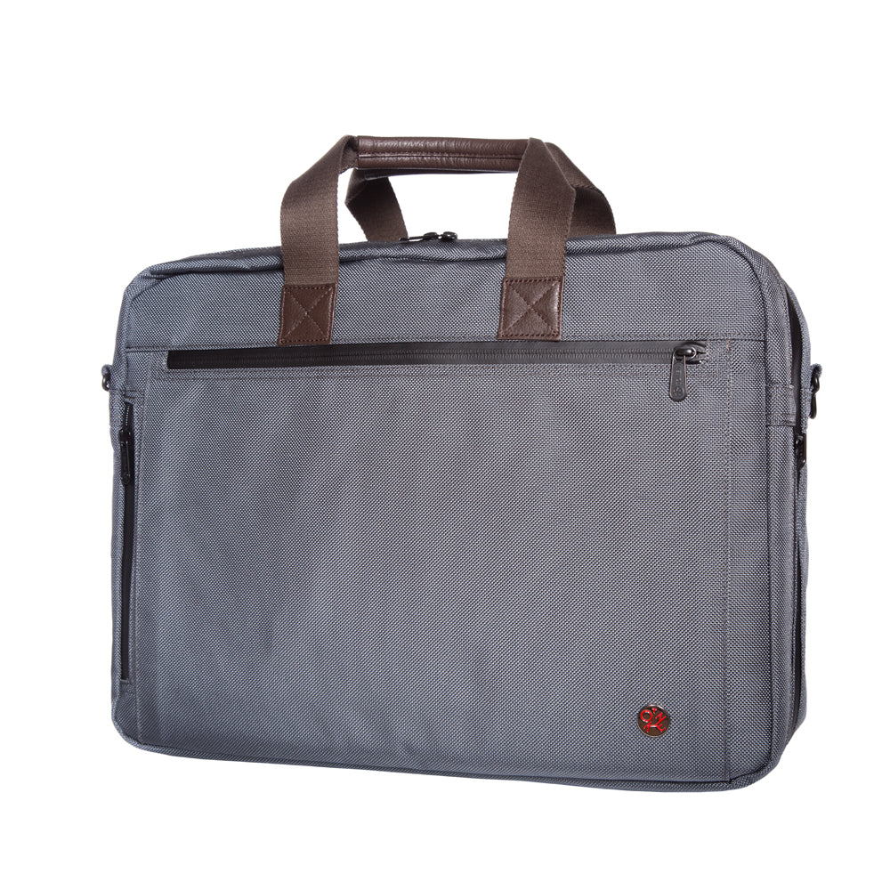 Lawrence Laptop Bag With Back Zipper Grey - Manhattan Portage